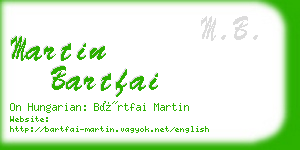 martin bartfai business card